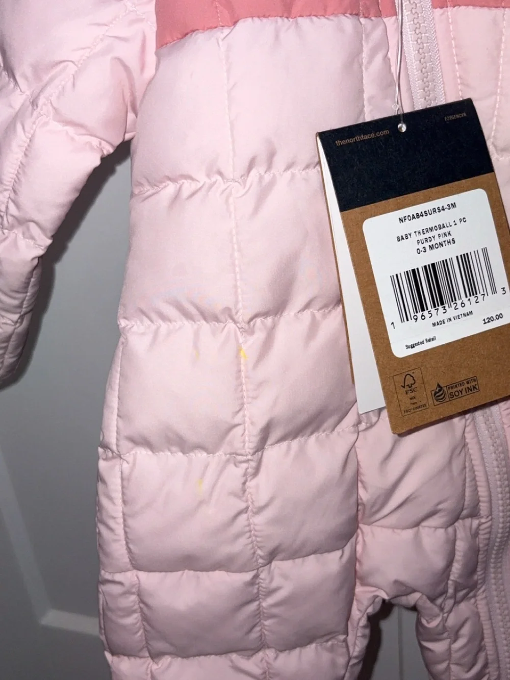The North Face pink insulated